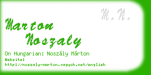 marton noszaly business card